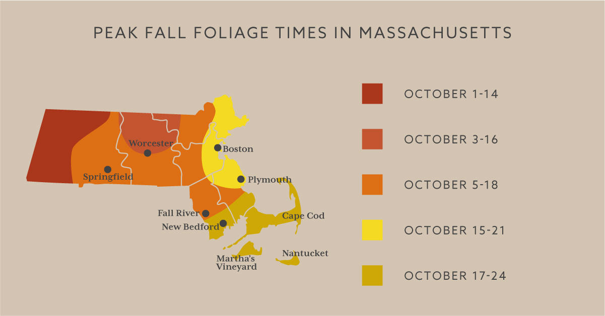 Massachusetts Fall Foliage Map