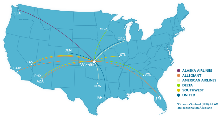 Wichita Airport Airline Information