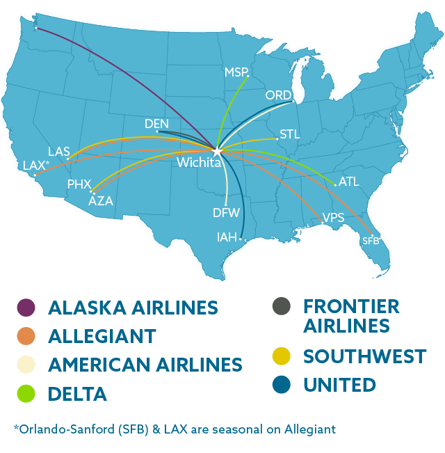 southwest nonstop flights map